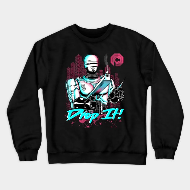 Drop It! Crewneck Sweatshirt by wolfkrusemark